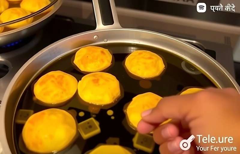 VadaPavVoyage gameplay showing perfect golden vadas frying in oil with player controlling temperature
